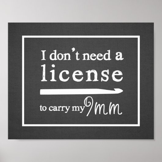 クロチェットフックライセンスクラフトルーム暗 ポスター (正面)