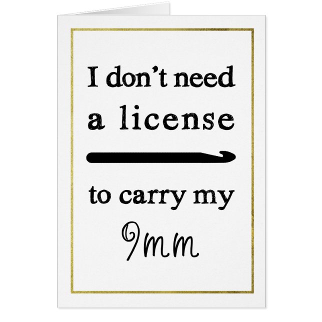 クロチェットフックライセンスフェイク金ゴールド縁どクラフツクラフト (正面)