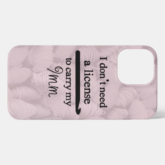 クロチェットフックライセンス工芸品タイポグラフィiPhoneケース iPhoneケース (裏面横)
