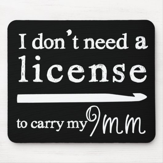 クロチェットフックライセンス工芸品ダーク マウスパッド (正面)