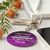 クロチェットフックライセンス工芸品パープルウォーター色 キーホルダー (側面)