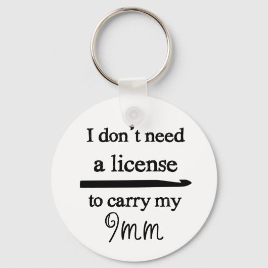 クロチェットフックライセンス工芸品 キーホルダー (正面)