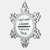 クロチェットフックライセンス工芸品 スノーフレークピューターオーナメント (右)