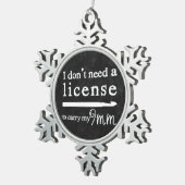 クロチェットフックライセンス工芸品{Dark} スノーフレークピューターオーナメント (右)