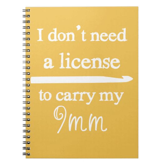 クロチェットフックライセンス工芸品{Dark} ノートブック (正面)