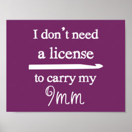 クロチェットフックライセンス工芸品{Dark} ポスター