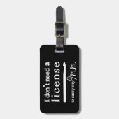 クロチェットフックライセンス工芸品{Dark} ラゲッジタグ (正面縦)