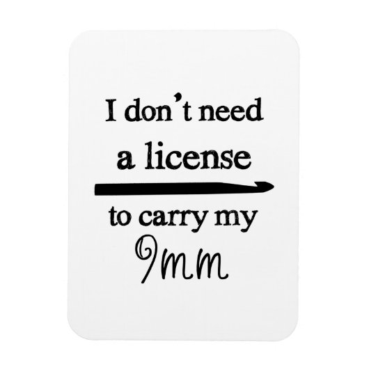 クロチェットフックライセンス マグネット (縦)