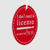 クロチェットフックライセンス{Dark}工芸品 オーナメント (正面)