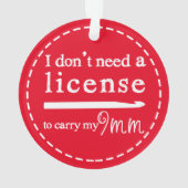 クロチェットフックライセンス{Dark}工芸品 オーナメント (裏面)