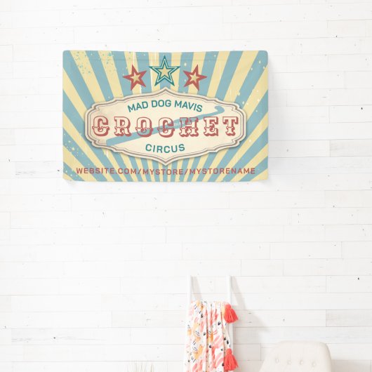 クロチェットフックヴィンテージサーカスのクラフトショーの表示 横断幕 (インサイチュ)