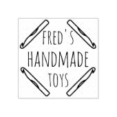 クロチェットフック小さなビジネスウッドアートスタンプ ラバースタンプ (インプリント)