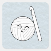クロチェットフック&ヤーン漫画♥工芸品 スクエアシール (正面)