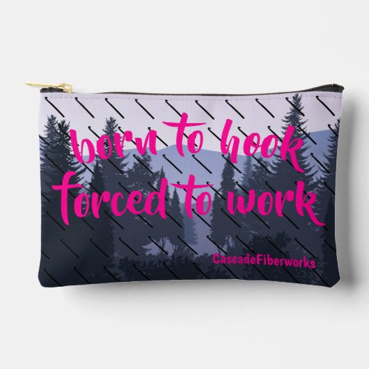 クロチェットマーケットバッグ、クラフトユーモアzipバッグ アクセサリーポーチ (正面)