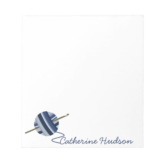 クロチェットヤーンパーソナライズされたメモ帳 ノートパッド (正面)