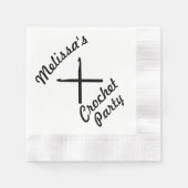 クロチェットヤーンパーティー工芸品 縁ありカクテルナプキン (正面)