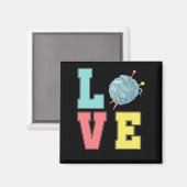 クロチェットラブホビークラフトヤーンニッター マグネット (正面/裏面)