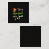 クロチェット愛好家| I Love Crochetting スクエア名刺 (正面/裏面)