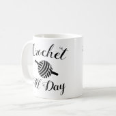 クロチェット終日・糸玉&フック工芸品 コーヒーマグカップ (正面左)
