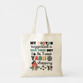 クロチェット、編み物、キルティング、糸愛好家のギフト トートバッグ (裏面)