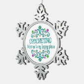 クロチティングハッピープレイス スノーフレークピューターオーナメント (右)