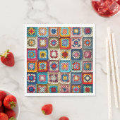 クロチ数々のェテッドグラニースクエアキルト スタンダードランチョンナプキン (インサイチュ)