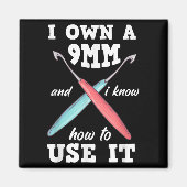 クロッおもしろいチ編み マグネット (正面)