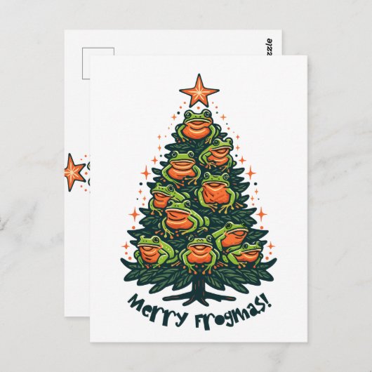 クロッお洒落クス：カエルが『フログマメリー』を歌う ポストカード (正面/裏面)