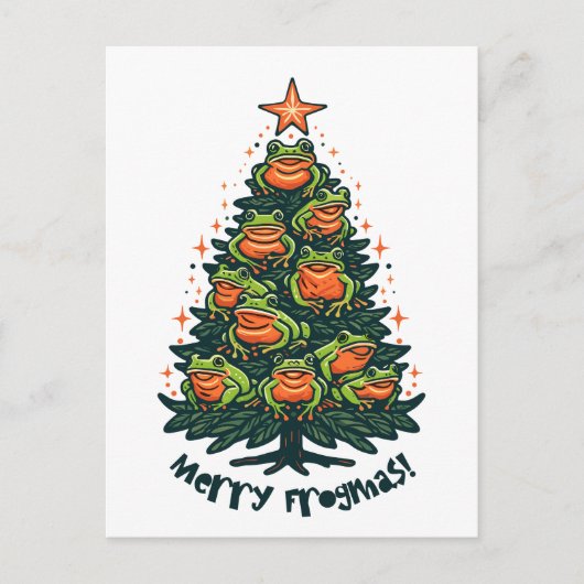 クロッお洒落クス:カエルが『フログマメリー』を歌う ポストカード (正面)