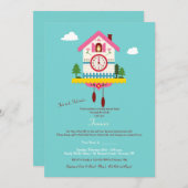 クロッのまわりにクブライダルシャワーの招待 招待状 (正面/裏面)