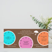 クロッのまわりにクブライダルシャワー招待茶 招待状 (スタンド正面)