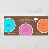 クロッのまわりにクブライダルシャワー招待茶 招待状 (正面)