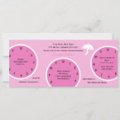 クロッのまわりにク・ブライダル・シャワーの招待状ピンク 招待状 (正面)