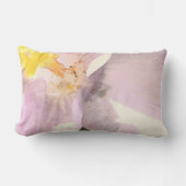 クロッエレガントカスピンク水彩の花 ランバークッション (正面)