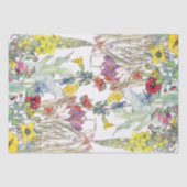 クロッカスのケシのアイリスFoxgloveによってはティッシュペーパーが開花します 薄葉紙 (正面)