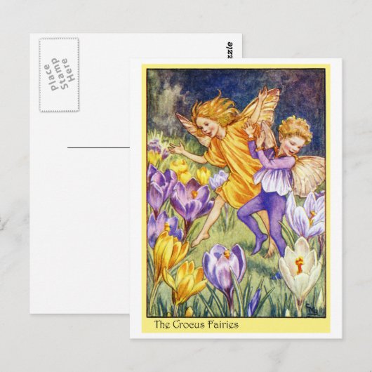クロッカスの妖精 ポストカード (正面/裏面)