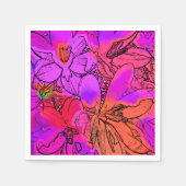 クロッカスの花 スタンダードカクテルナプキン (正面)