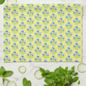 クロッカスの花 黄色 キッチンタオル (折り畳み)