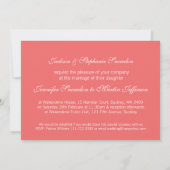 クロッカスの赤とピンクの花の結婚式招待状 招待状 (裏面)