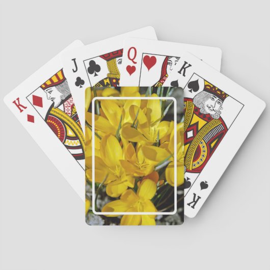 クロッカスの黄色い花 トランプ (裏面)