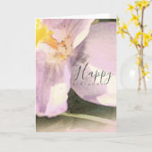 クロッカスウォーター色絵画フローラ カード (黄色い花)