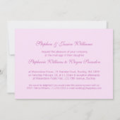 クロッカスパープルフローラ結婚式招待状 招待状 (裏面)