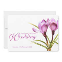 クロッカスパープルフローラ結婚式招待状