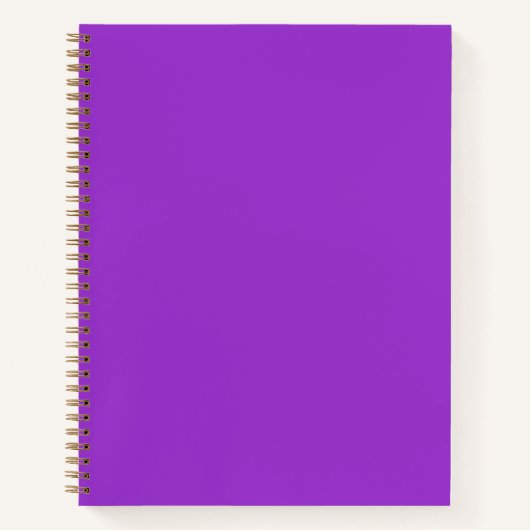 クロッカスパープル無地のカラースパイラル ノートブック (正面)
