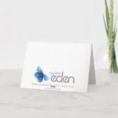 クロッカスパープル結婚フラワーサンキューカード サンキューカード (裏面)