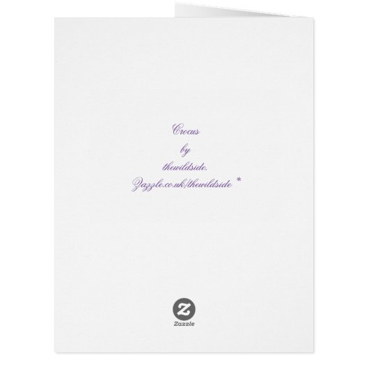 クロッカスフラワーカード (裏面)