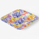 クロッカスフラワーズフローラ誕生日 ペーパープレート (傾斜あり)