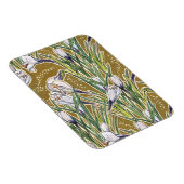 クロッカスフラワーズ春フローラ植物芸術パターン マグネット (右側)