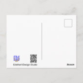 クロッカスフラワーパターンDIYはがき ポストカード (裏面)