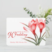 クロッカスレッドピンクフローラ結婚式招待状 招待状 (スタンド正面)